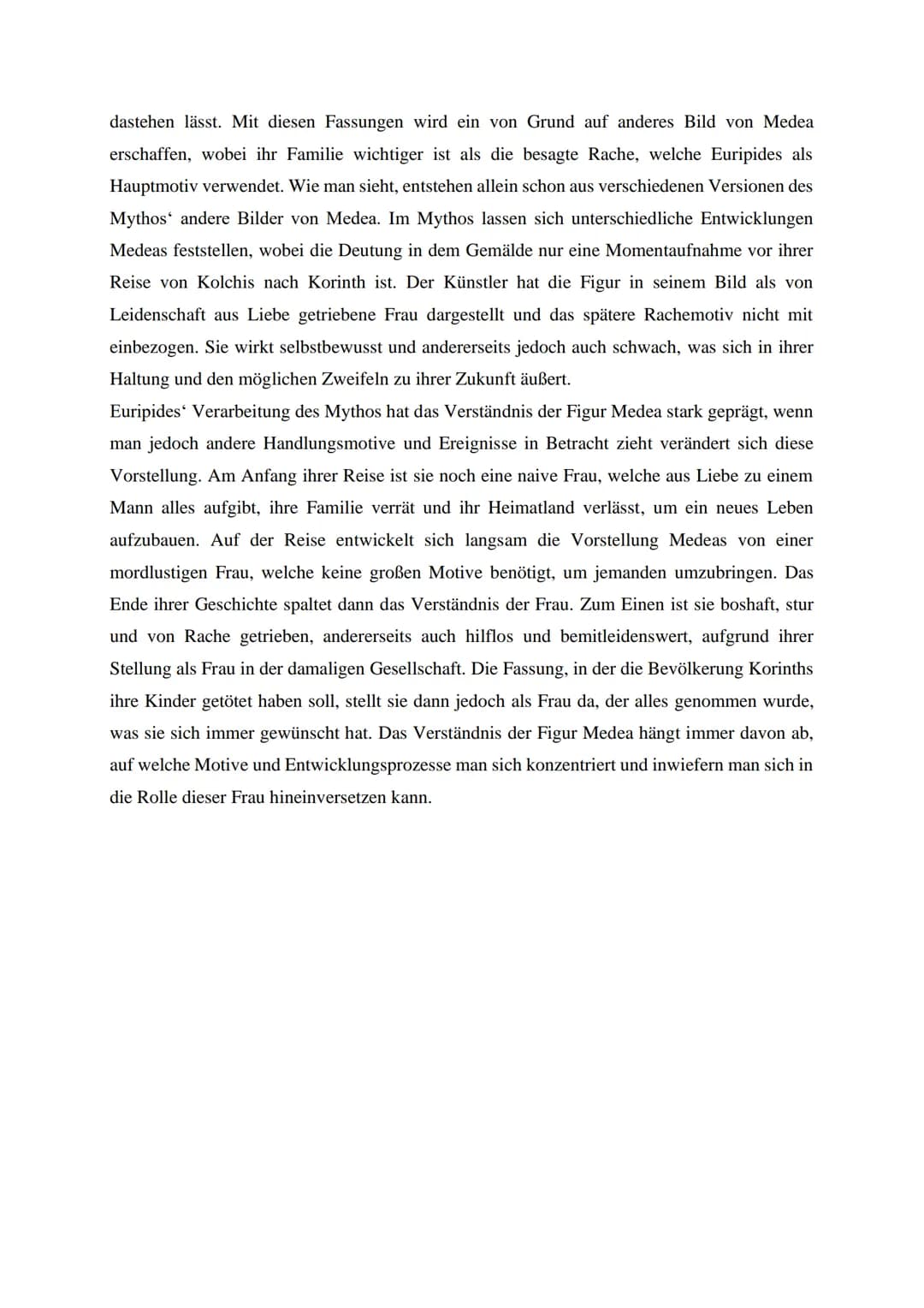 Rezeption des Medea-Mythos: Bildende Kunst
Das Gemälde ,,Medea" von Anthony Frederick Augustus Sandys entstand zwischen 1866 und
1868 und wu