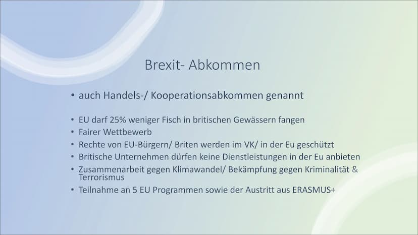 BREXIT
Fach: Sozialwissenschaften
Kurs: GK
Stufe: Q1  Inhaltsverzeichnis
Brexitabkommen
Was ist der Brexit?
Verlauf über die Jahre
Wiederspi