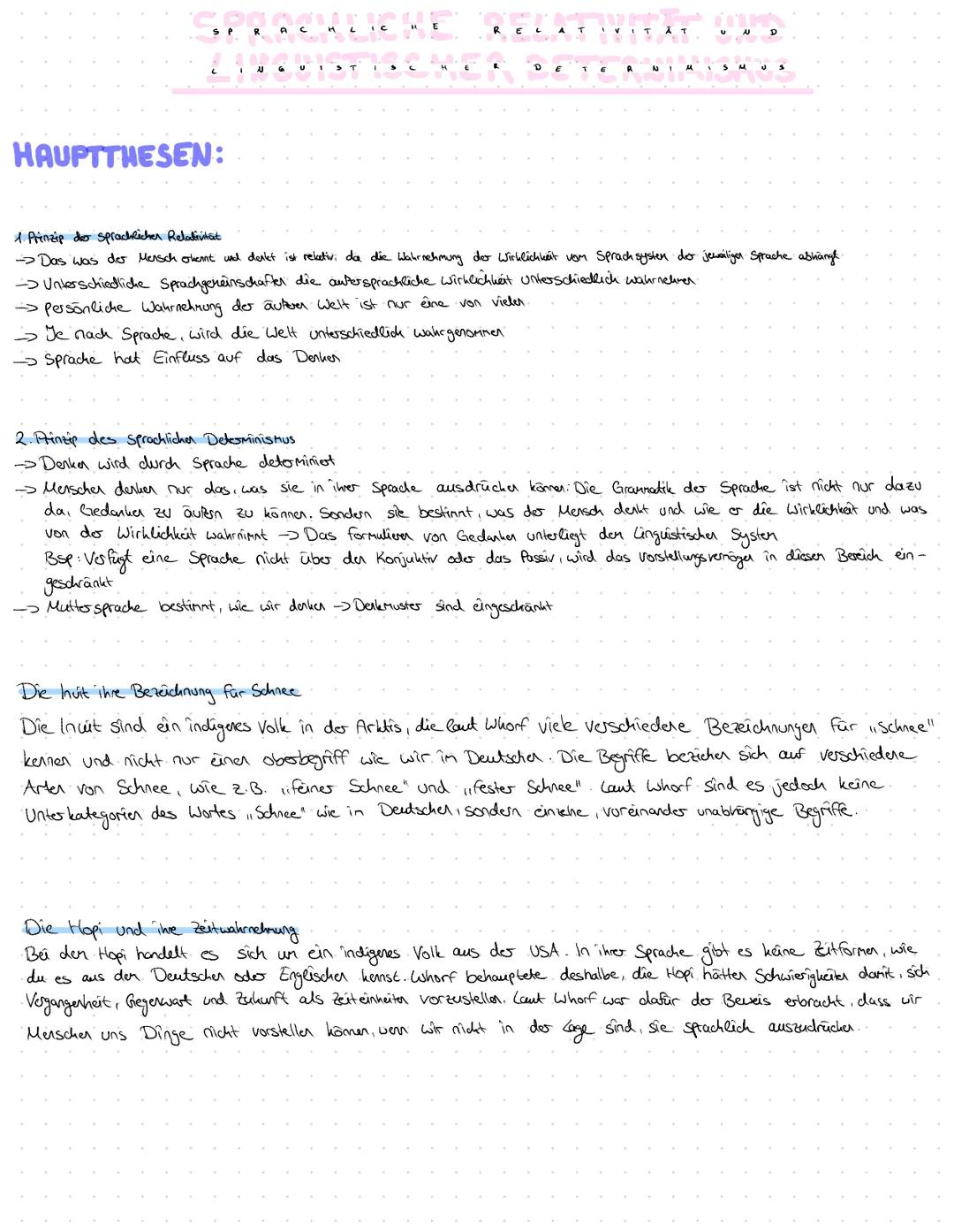 WAS IST
SPRACHE?

SPRACHE - DENKEN - WIRKLICHKEIT

SAPIR - WHORF - HYPOTHESE

?
Sprache?
?

Deutsch - LK

Was ist Sprache ?

[11] # CAS IST 