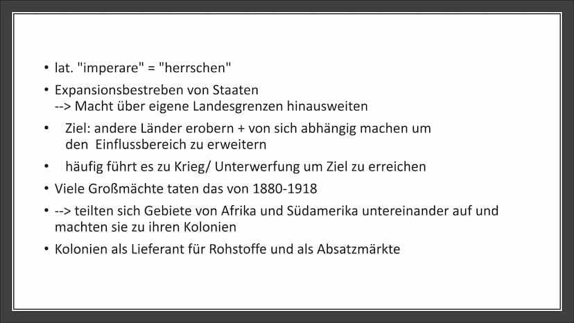 Imperialismus und
1. Weltkrieg Inhaltsverzeichnis
Imperialismus
1. Weltkrieg
Quellen Inhaltsverzeichnis:
Imperialismus
●
●
●
Was ist Imperia