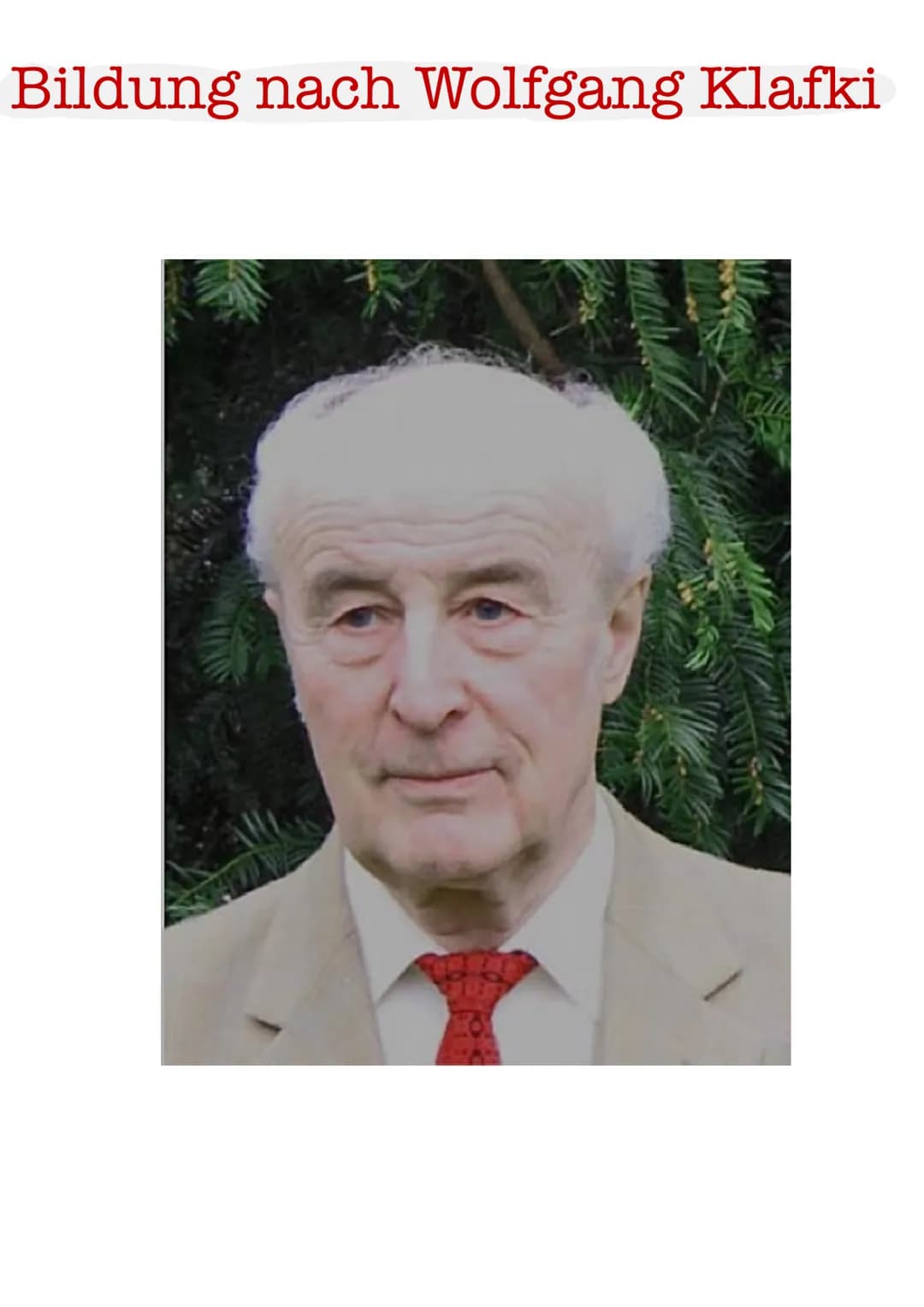Bildung nach Wolfgang Klafki ( Zusammenfassung LK)