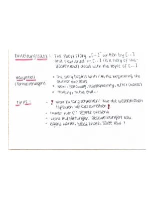 Know Summary, Analysis, Interpretation und Characterization schreiben  thumbnail