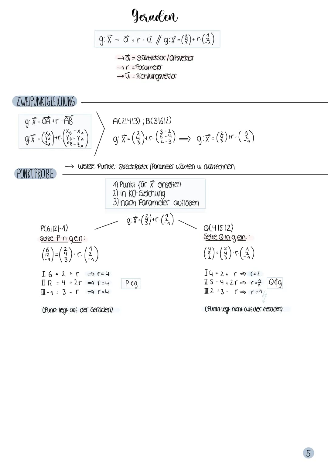 Lineare Algebra
Analytische Geometrie
&
Q2 AQUIVALENZUMFORMUNG
2Gleichungen können vertauscht werden
→ eine Gleichung kann mit einer reelen 