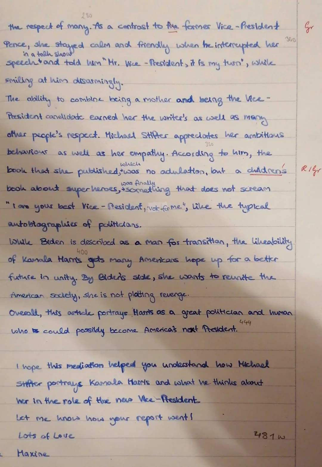 Eng 12 LF / Tra
5
10
Mediation German -> English
down to
earth
Topic: Immigration to the USA / The American Dream
Text: Die neue Vizepräside