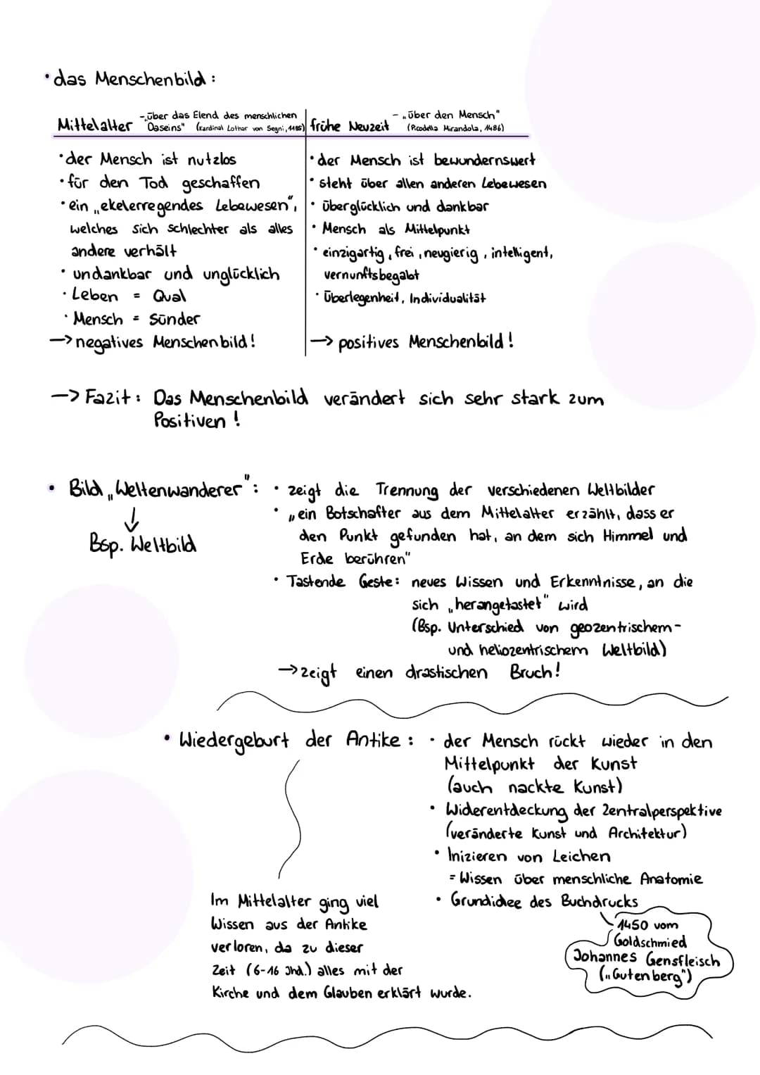 Lernzettel Renaissance
• die Epochen:
500 n. Chr.
Antike /Altertum >500 v. Chr. -
Mittelalter
->500 n. Chr. - 1500 n. Chr. (6-16 Ind.)
Frühe