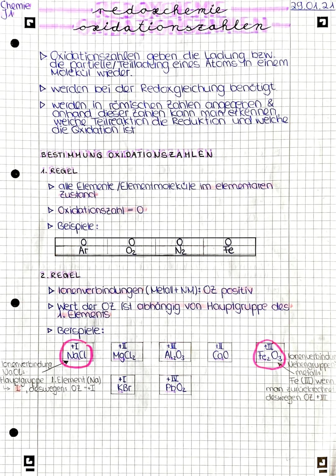 Chemie
JA
G
redoxchemie
oxidationszahlen
اد
▷ Oxidationszahlen geben die Ladung bzw.
de partielle/ Teilladung eines Atoms in einem
▷ werden 