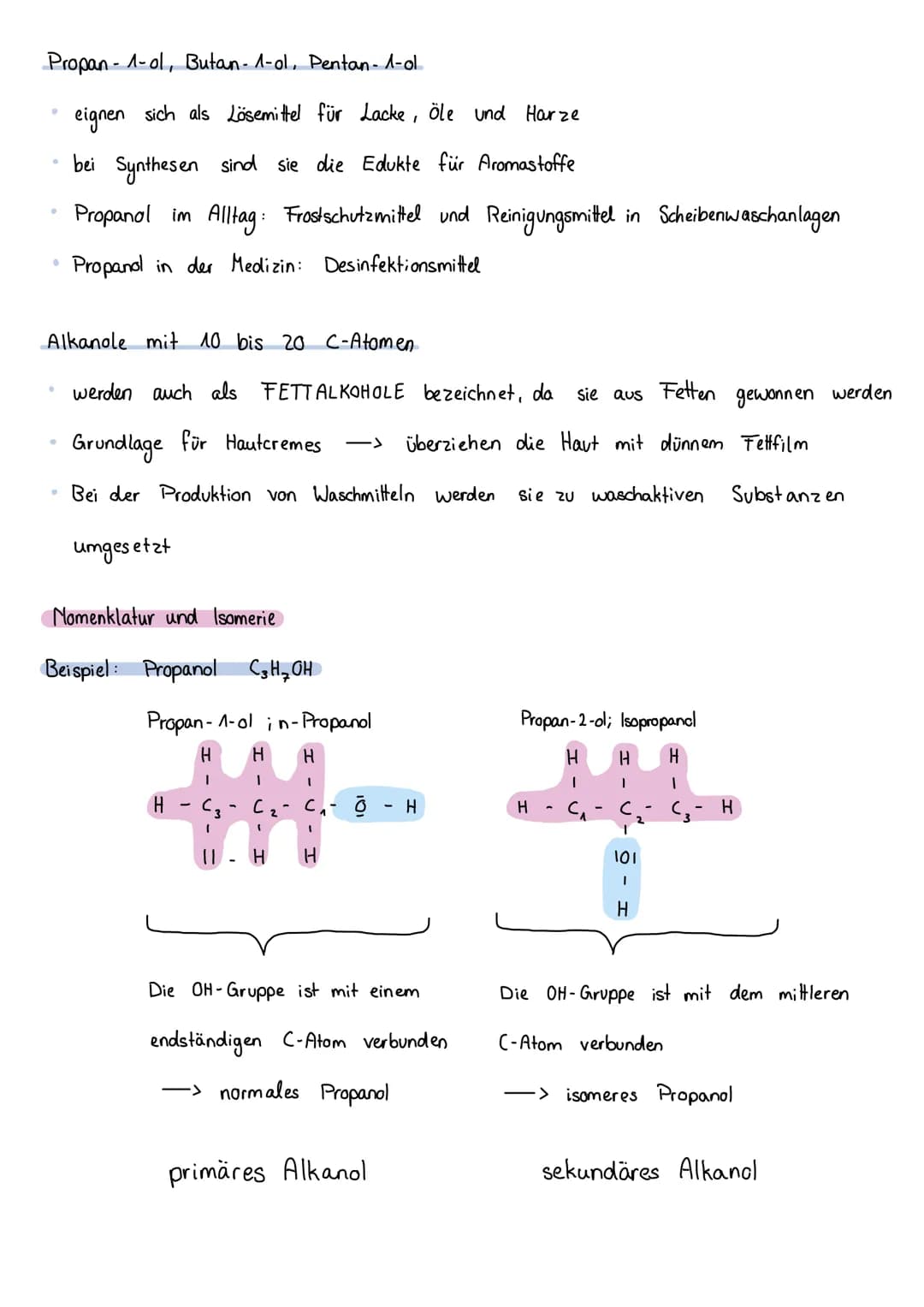 Die HOMOLOGE REIHE der ALKANOLE
Alkanole sind organische Verbindungen, die eine oder mehrere Hydroxy-Gruppen in
Molekülen enthalten (auch Al