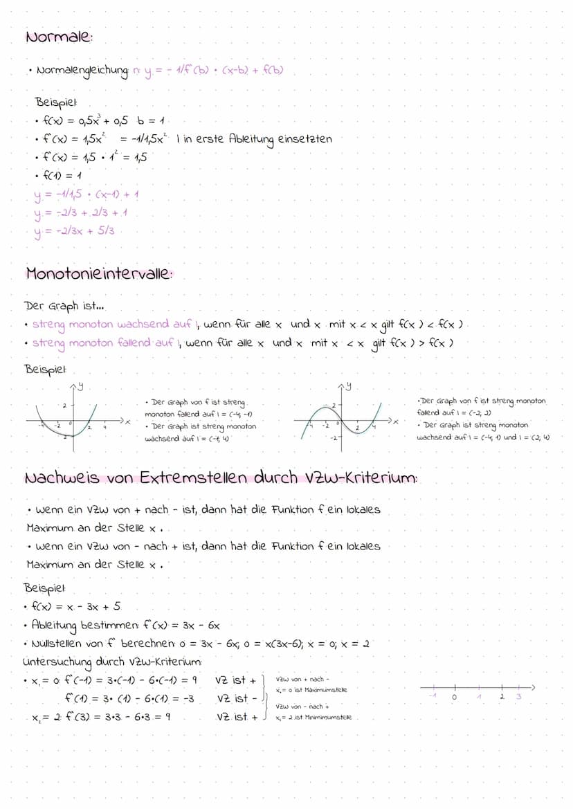Ableitung
Potenzregel
f(x) = rox"
Summenregel
f(x) = g(x) + h(x)
f'(x) = g(x) + h'(x)
f(x)
Mathe Klausur
y = 4x+c
Ausnahmen:
wendepunkt in f