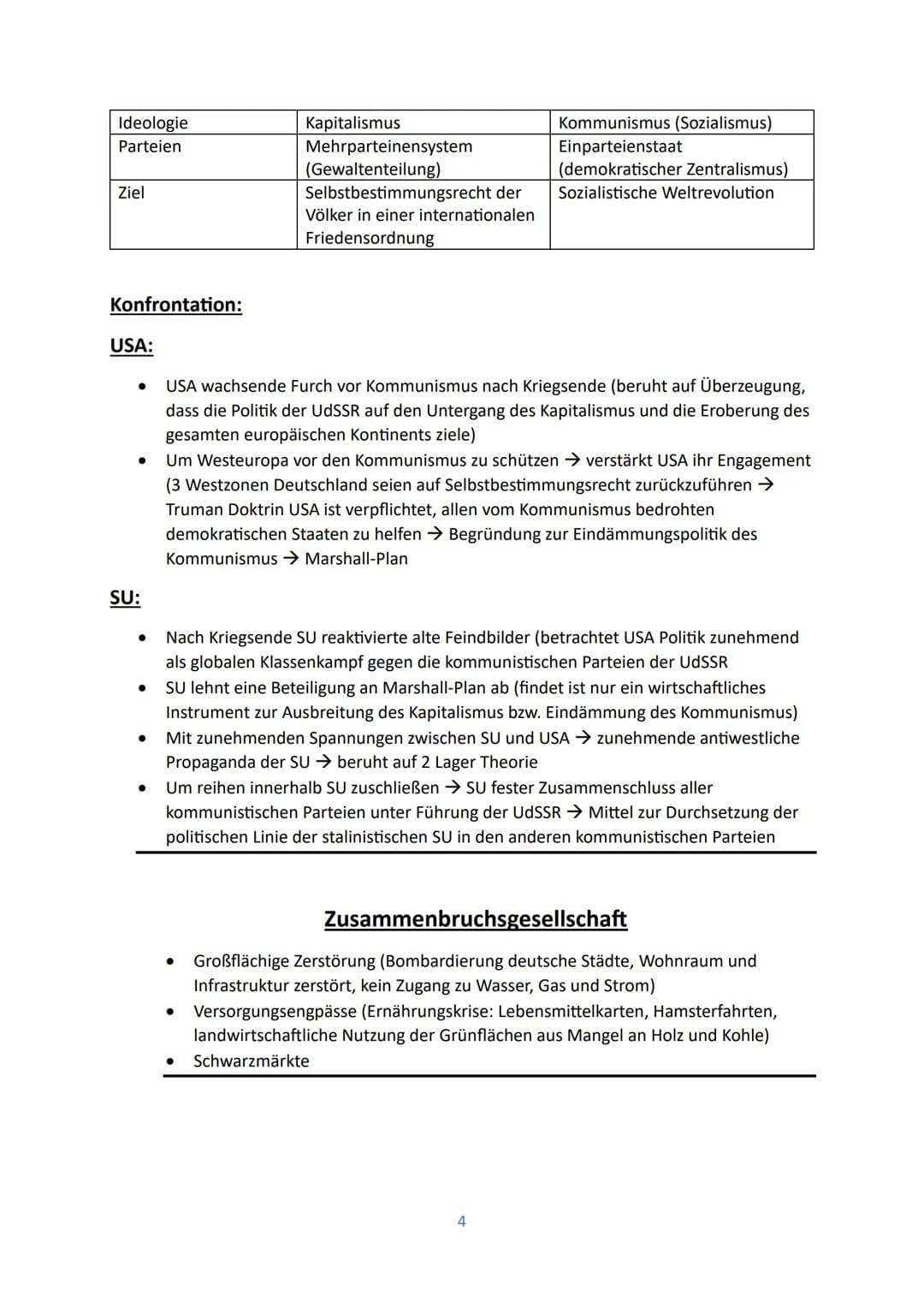 1945
Deutschland im Widerstreit der Systeme
1945-1949
● 8.5.1945 → bedingungslose Kapitulation der Wehrmacht → Ende des 2. Weltkrieges
23.5.