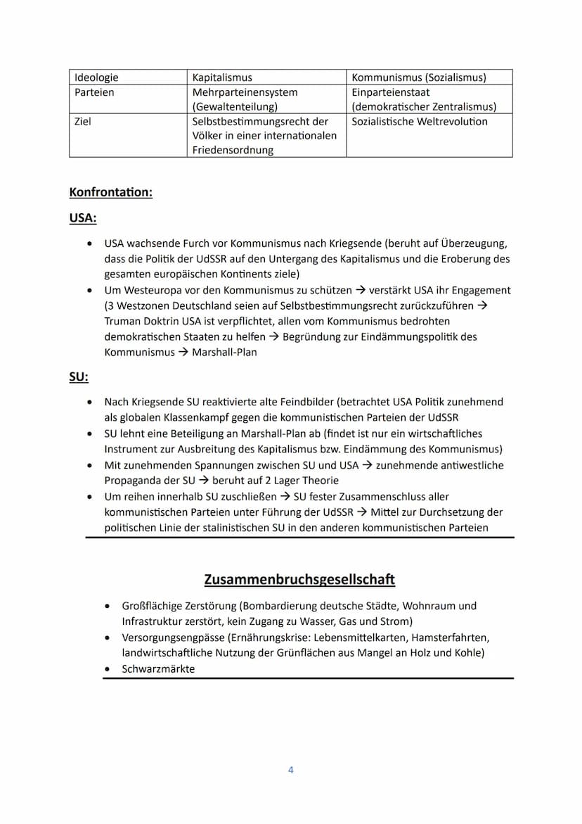 1945
Deutschland im Widerstreit der Systeme
1945-1949
● 8.5.1945 → bedingungslose Kapitulation der Wehrmacht → Ende des 2. Weltkrieges
23.5.