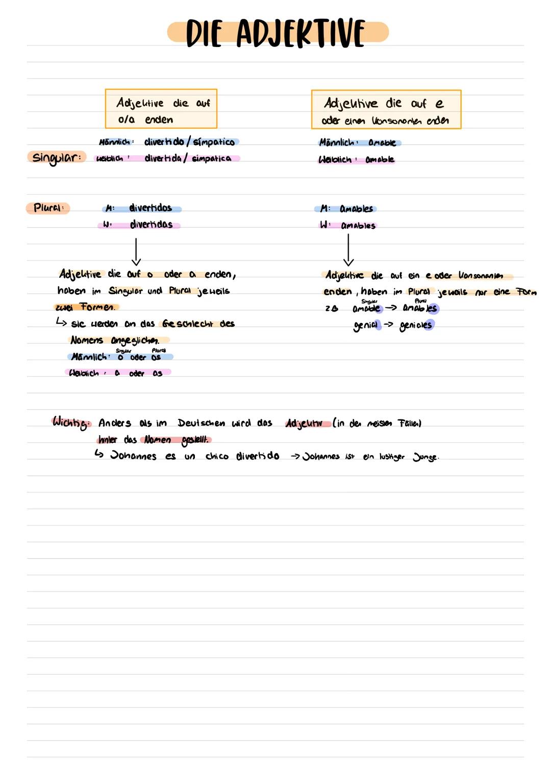 PERSONALPRONOMEN
ich
yo
du tú
er/sie : él/ella
wir : nosotros/as
ihr : vosotros/as
Sie ellos/ellas
os bei männlich
as bei weiblich
/wenn 2.6