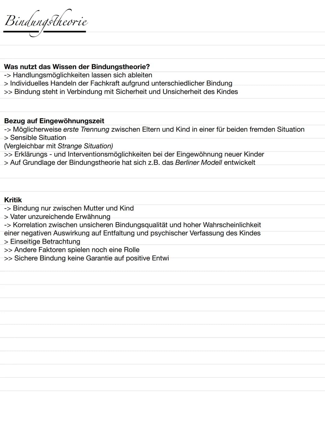 Bindungstheorie
Nach Bowlby, Roberston und Ainsworth
Umfassendes Konzept der Entwicklung der Persöhnlichkeit
Was besagt die Bindungstheorie?