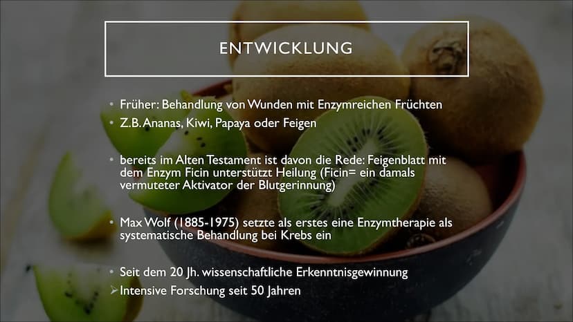 ENZYME IN
DER
MEDIZIN &
DIAGNOSTIK GLIEDERUNG
I.
II.
III. Entwicklung
IV. Anwendungsbereiche
V. Diagnostik
VI. Enzymtherapie
VII. Verabreich