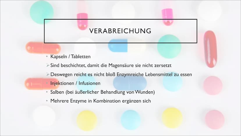 ENZYME IN
DER
MEDIZIN &
DIAGNOSTIK GLIEDERUNG
I.
II.
III. Entwicklung
IV. Anwendungsbereiche
V. Diagnostik
VI. Enzymtherapie
VII. Verabreich