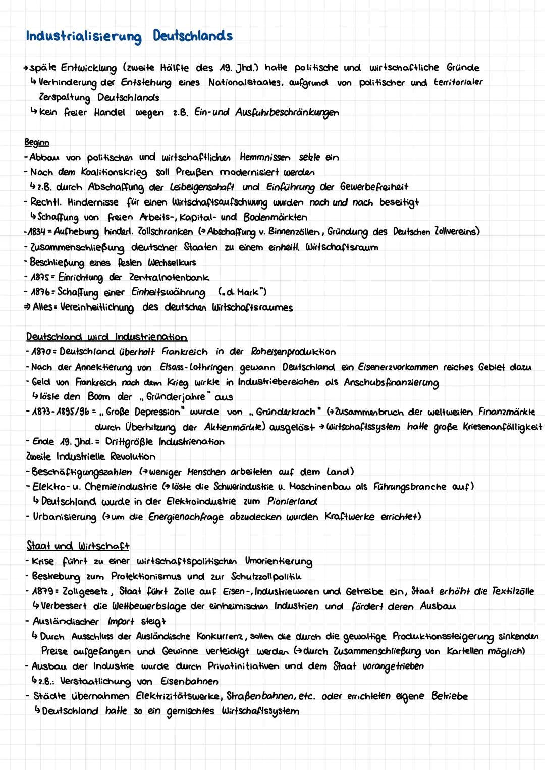 Industrialisierung: Allgemein
Definition
- technischen, wirtschaftlichen und sozialen Wandel
von einer agarisch geprägten Gesellschaft zu ei