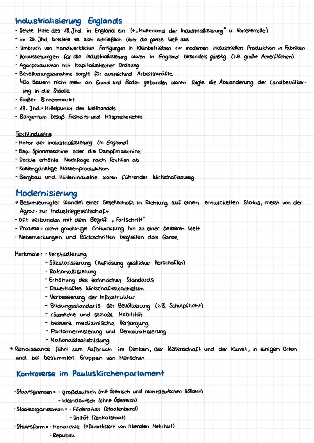 Industrialisierung: Allgemein
Definition
- technischen, wirtschaftlichen und sozialen Wandel
von einer agarisch geprägten Gesellschaft zu ei
