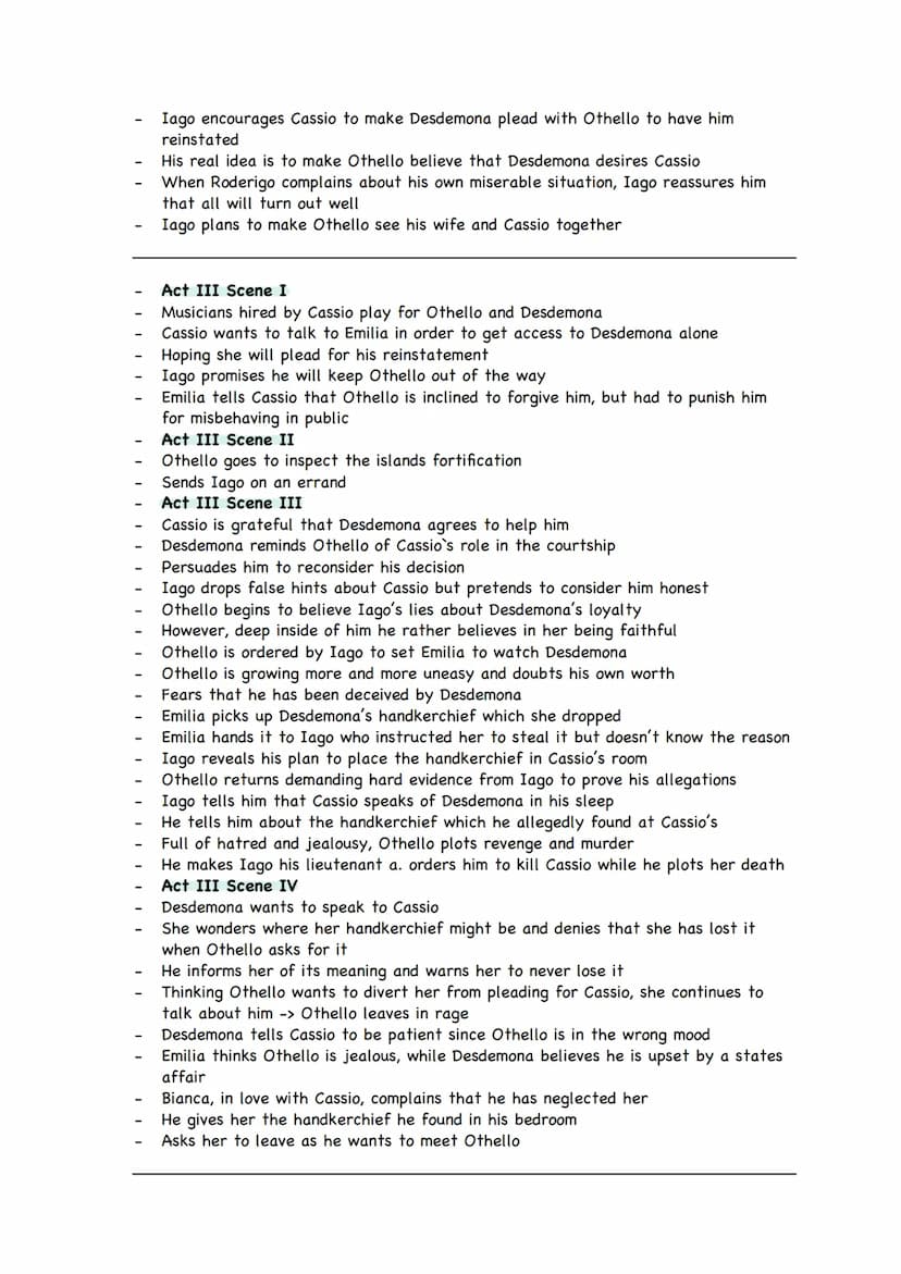 -
William Shakespeare: Othello - Q3
Summary:
Act I Scene I
At night, Iago complains about not having got the promotion to lieutenant
He expe