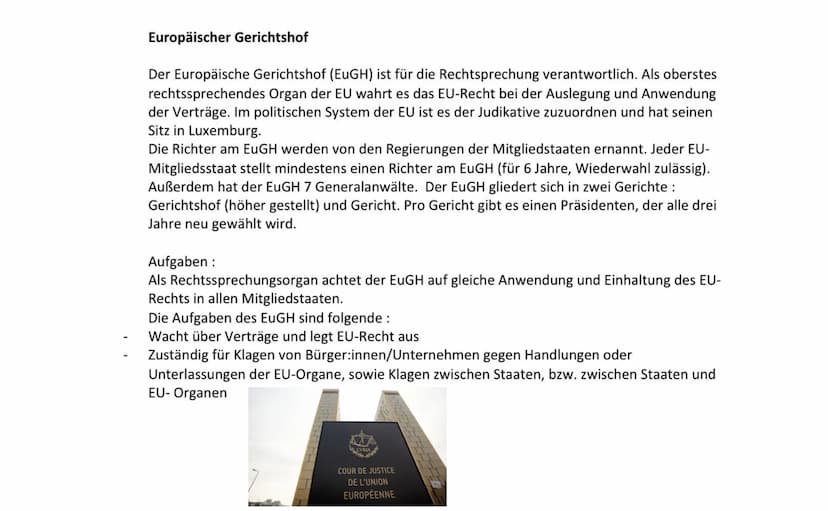 M21 Die Organe der EU im Überblick
Organe und Institutionen
Organe erfüllen die Aufgaben des Staatswesens und verfügen über eine aktive und 