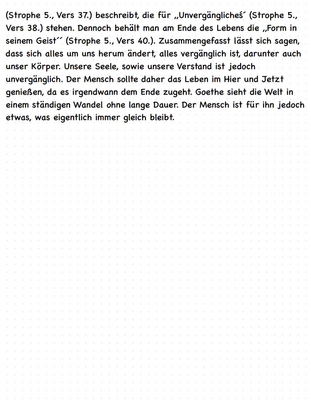 Analyse: Dauer im Wechsel von Johann Wolfgang von Goethe
Das Gedicht ,,Dauer im Wechsel", wurde im Jahre 1803 von Johann
Wolfgang von Geothe