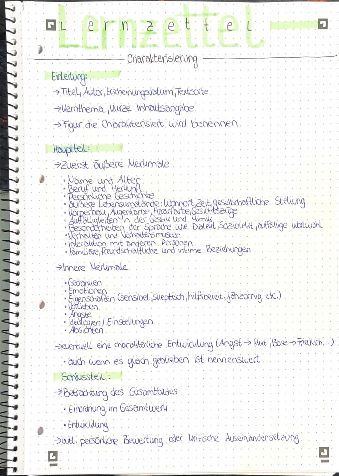 Charakterisierung 