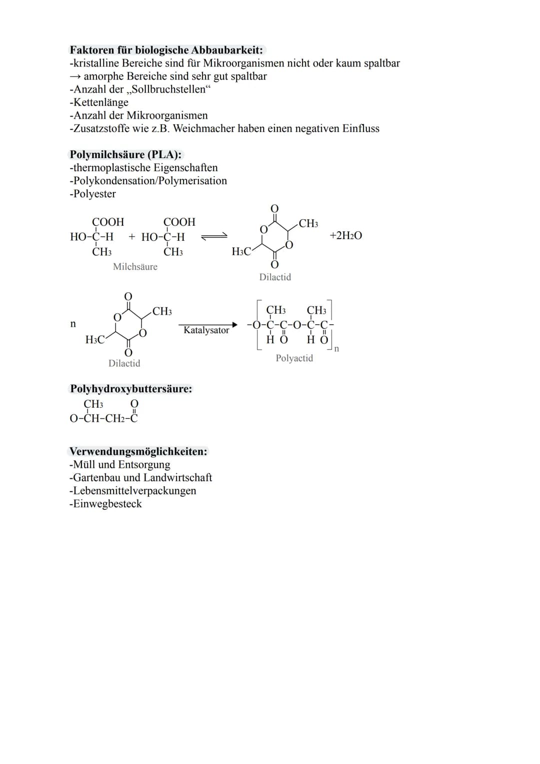 Kunststoffe
Als Kunststoffe bezeichnet man künstlich synthetisierte makromolekulare Verbindung.
Sie bestehen aus riesigen Molekülen (Makromo