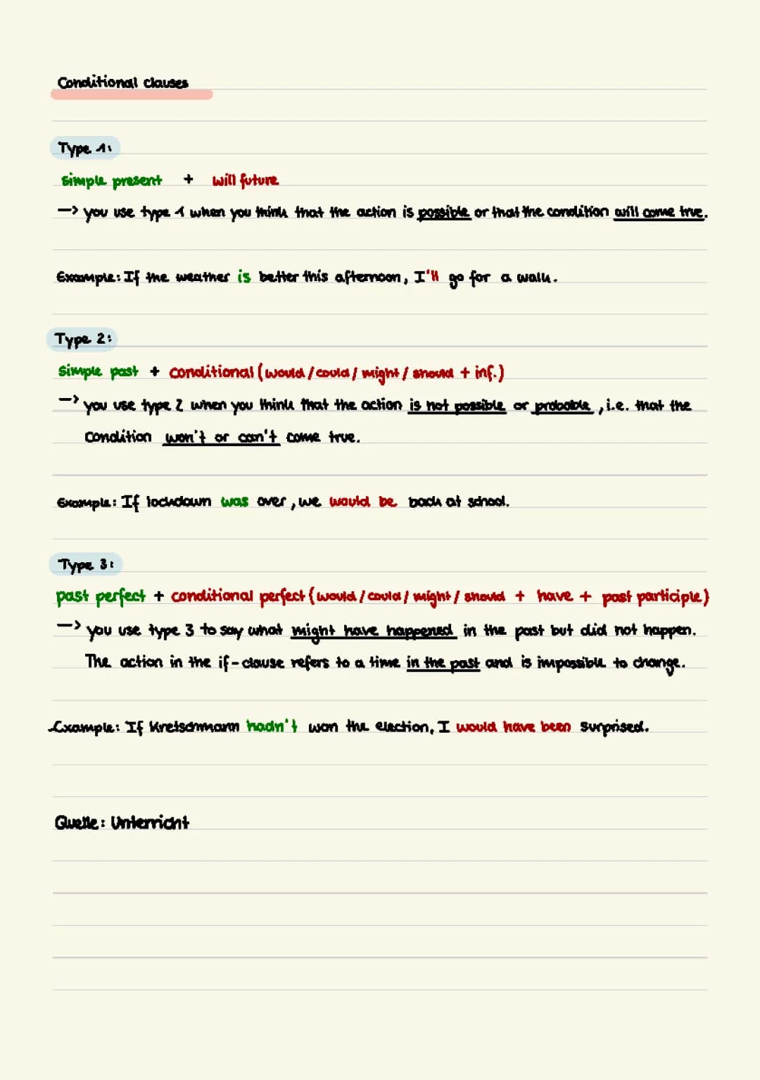 Conditional Clauses 
