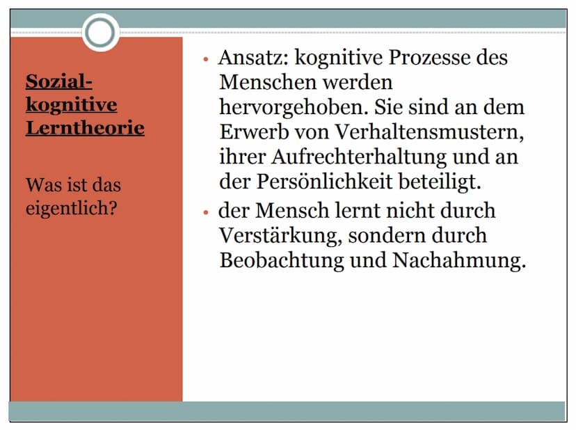 Kognitivismus
O
Die Erforschung der menschlichen Persönlichkeit durch kognitive Theorien
Wieso?
Weshalb?
Warum?
5444
PERSONALITY
? 1.
2.
3.
