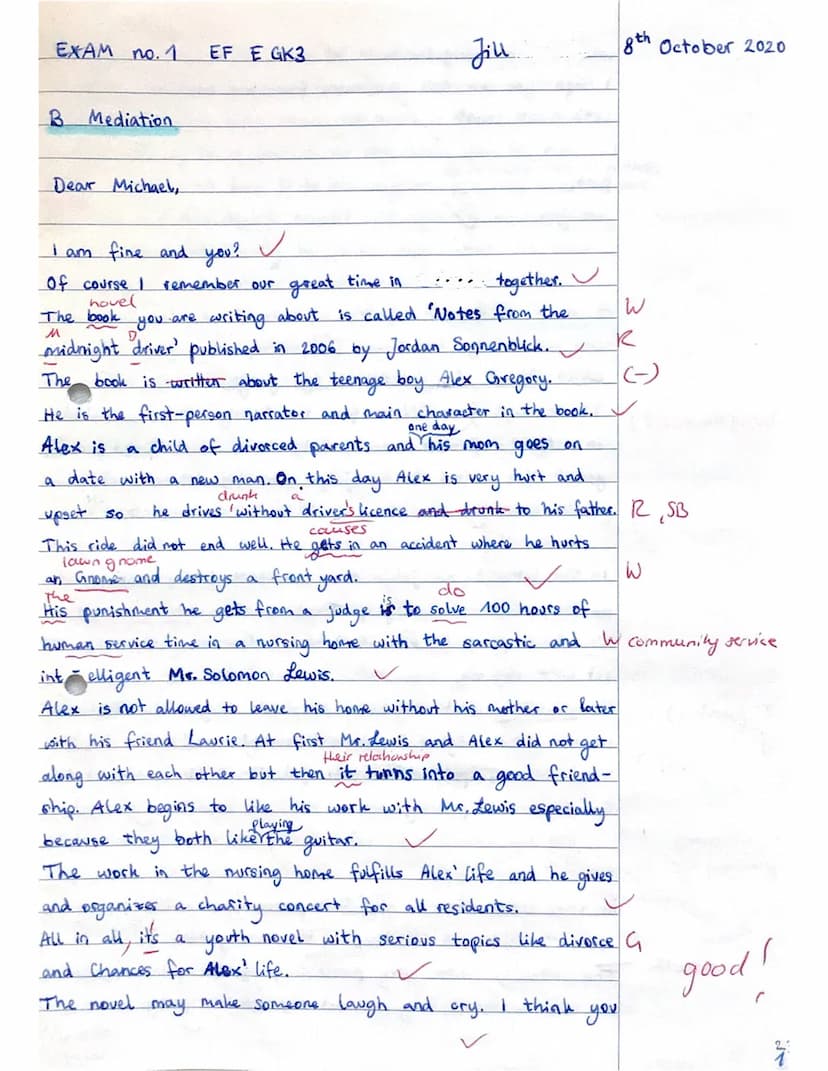 1. Inhaltliche Leistung - Teil A
Tellaufgabe 1 (Comprehension)
ENGLISCH S II: Klausuren gemäß KLP GOST
Kriteriales Bewertungsraster für Aufg