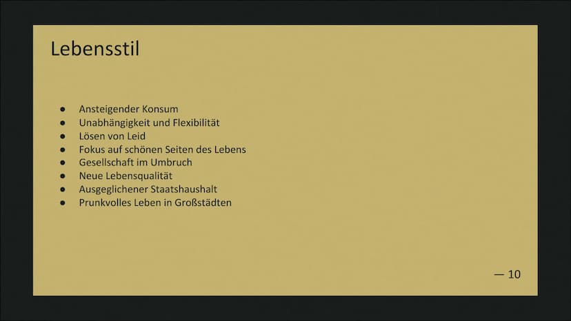 Die Goldenen Zwanziger
Von Liz und Greta
1 Die Goldenen
20er:
Assoziationen
- 2 Inhaltsverzeichnis
Begriffserklärung
Politik/Wirtschaft
Lebe