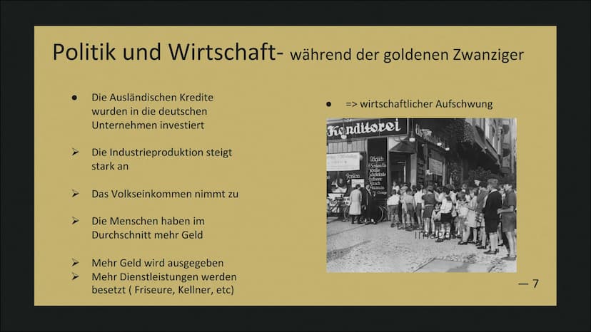 Die Goldenen Zwanziger
Von Liz und Greta
1 Die Goldenen
20er:
Assoziationen
- 2 Inhaltsverzeichnis
Begriffserklärung
Politik/Wirtschaft
Lebe