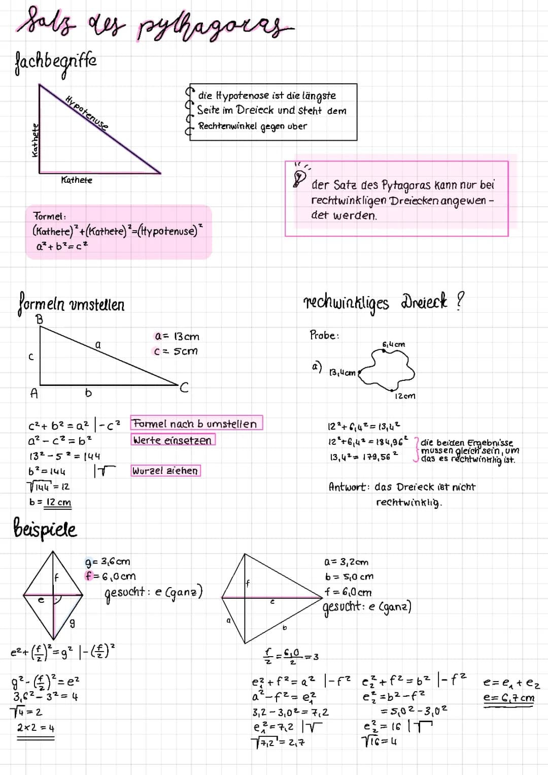 Satz des Pythagoras 