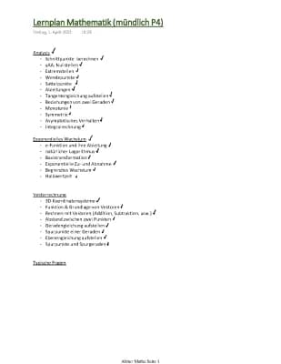 Know Mathematik mündliches Abitur  thumbnail