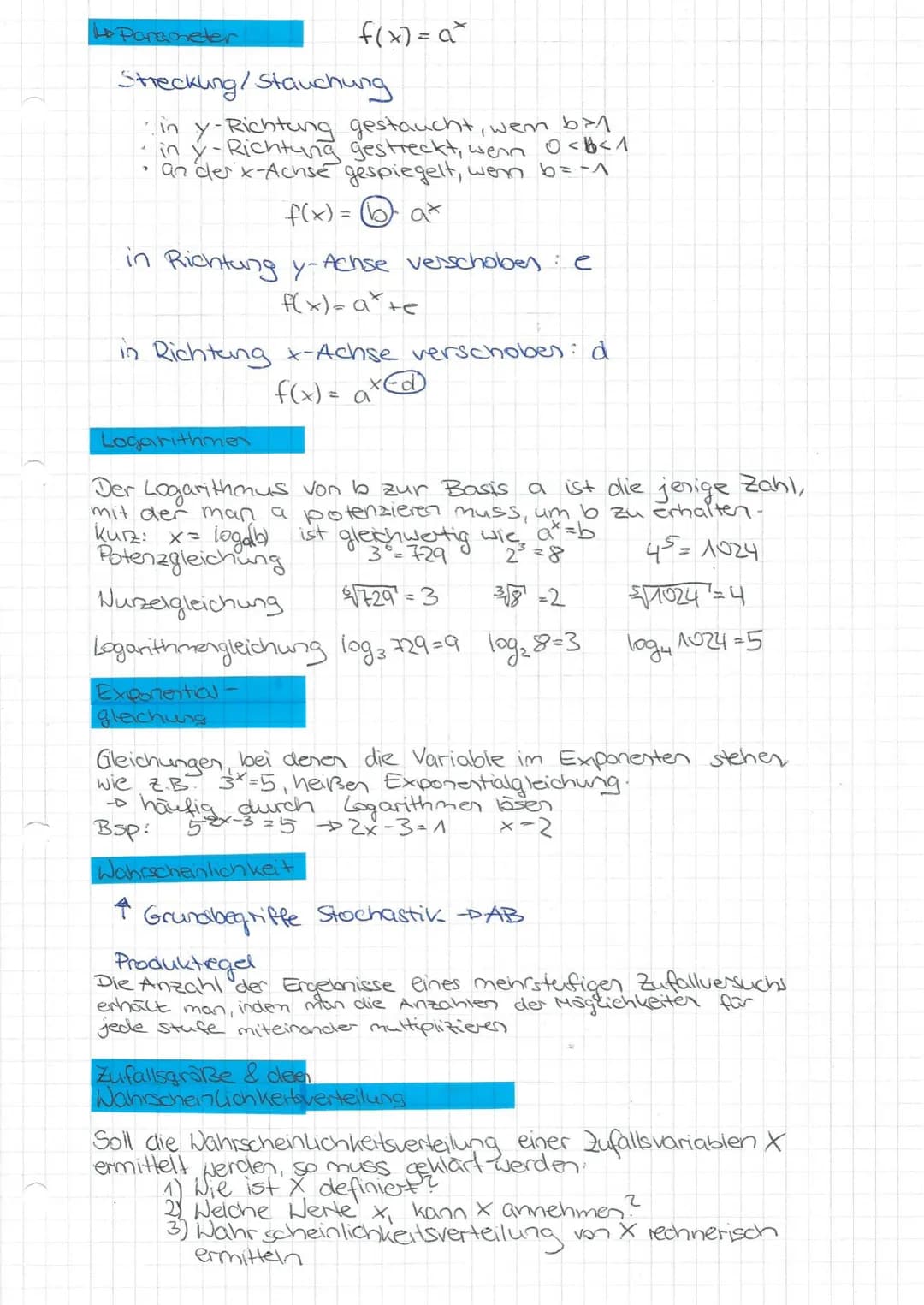 Mathe
Potenzieren
Multiplikation
gleiche Basis:
ama = a
imtn
gleicher Exponent
ambm (a-b)m
Potenzfunktionen
allgemeine Formel
10. klasse Wie