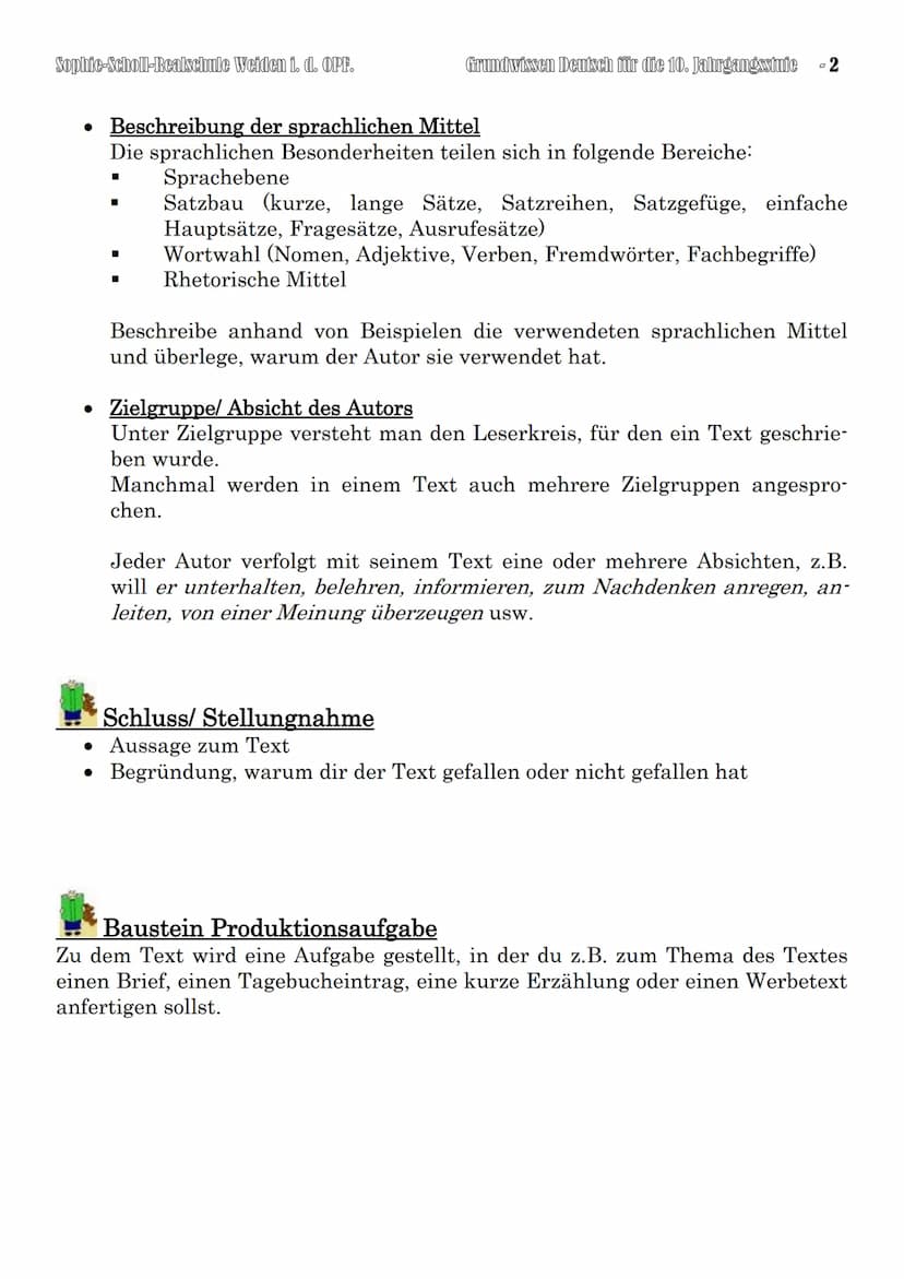 Sophie-Scholl-Realschule Weiden i. d. OPF.
Einleitung
. Titel des Textes
●
D) Grundwissen Aufsatz
Textgebundener Aufsatz
Der Textgebundene A