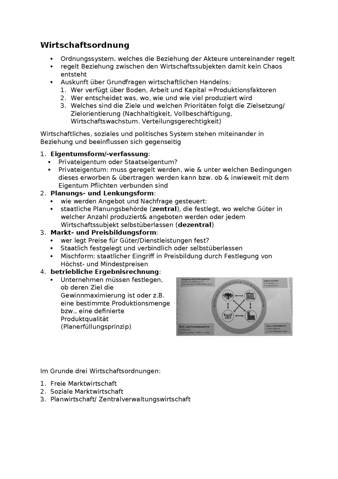 Wirtschaftsordnungen