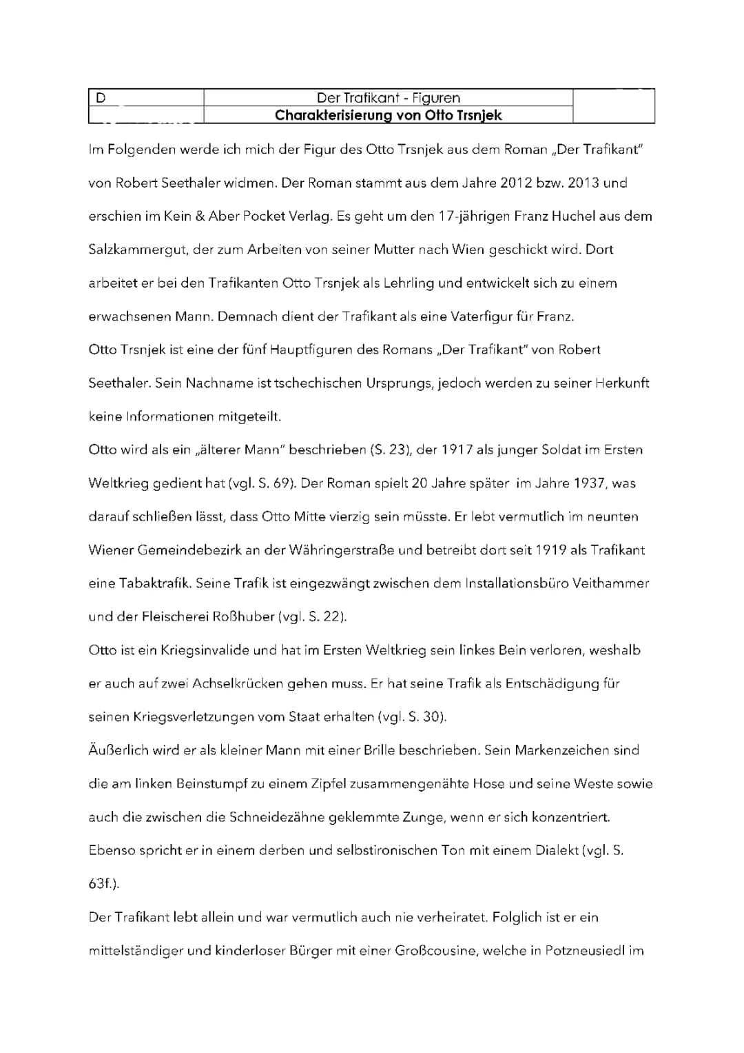Der Trafikant: Otto Trsnjek
