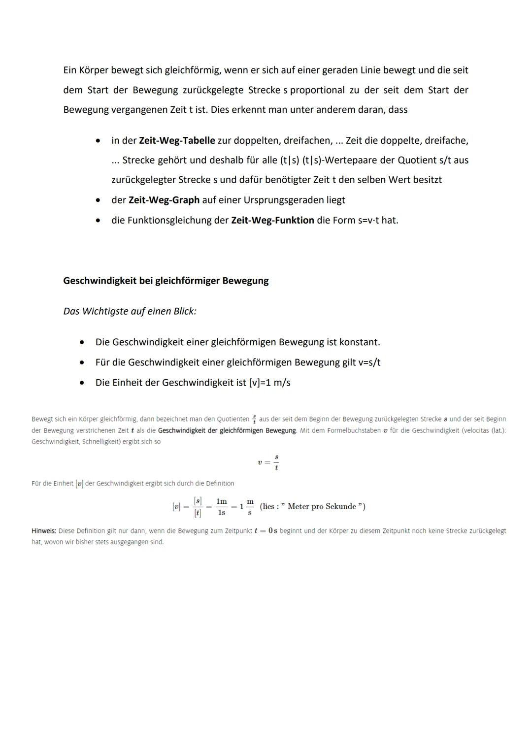 Was versteht man unter einer „gleichförmigen Bewegung"?
Wie definiert man eigentlich ,,Geschwindigkeit"?
Wie misst man denn Geschwindigkeite