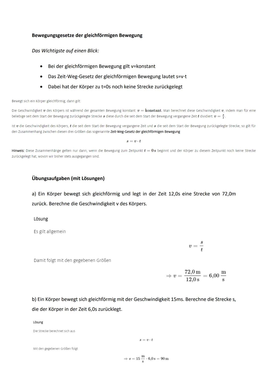 Was versteht man unter einer „gleichförmigen Bewegung"?
Wie definiert man eigentlich ,,Geschwindigkeit"?
Wie misst man denn Geschwindigkeite