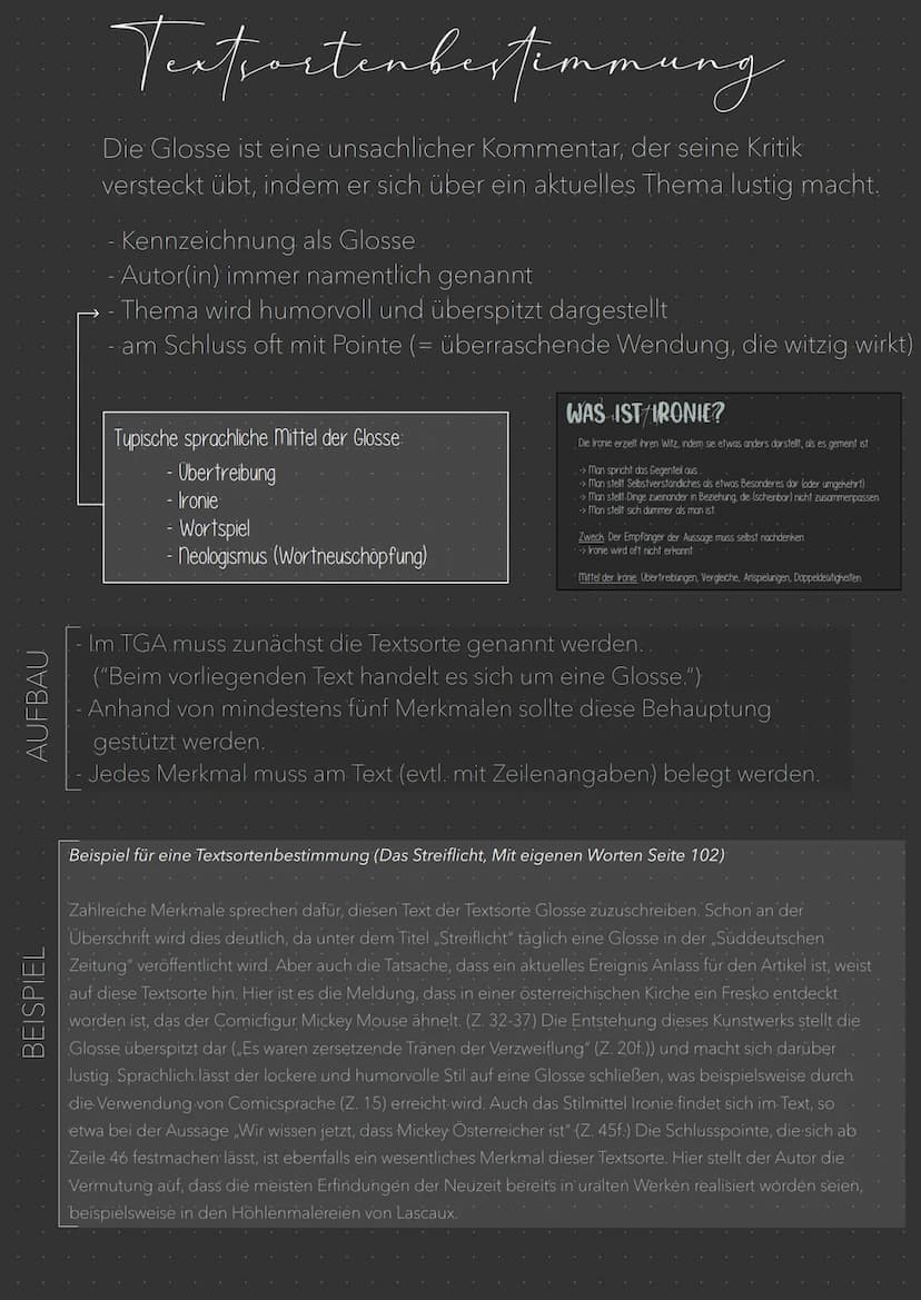 AUFBAU
BEISPIEL
Einleitung
- Einleitungsgedanke
-Titel des Textes
- Name des Autors/der Autorin
- Textsorte
- Erscheinungsort und -datum (Qu