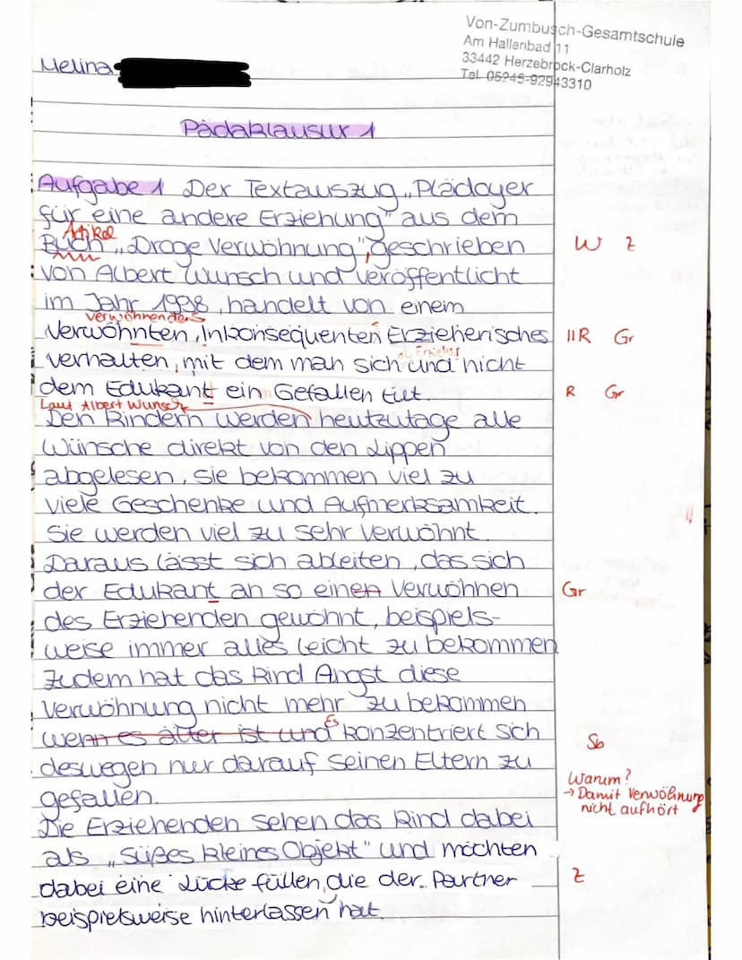 ne:
PA EF GK 1 (Petj)
1.3
altliche Leistung:
r Schüler/ die Schülerin.
formullert eine aufgabenbezogene Einleitung: Titel, Autor, Textsorte,