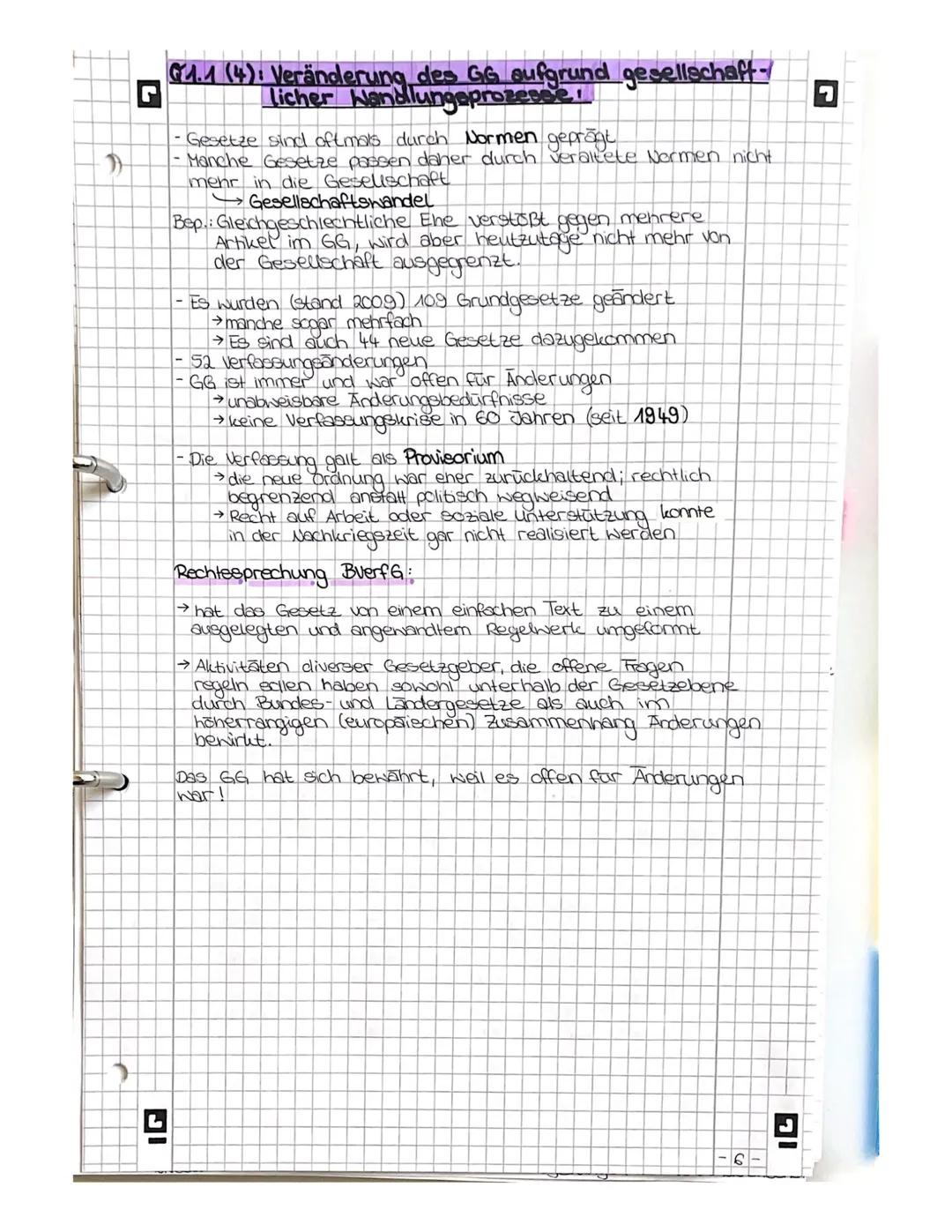 Demokratie im politischen Mehrebenensystem: 7
G4.1: Verfassung und Verfassungswirklichkeit:
Grundrechte und Rechtsetaatlichkeit in der Verfa