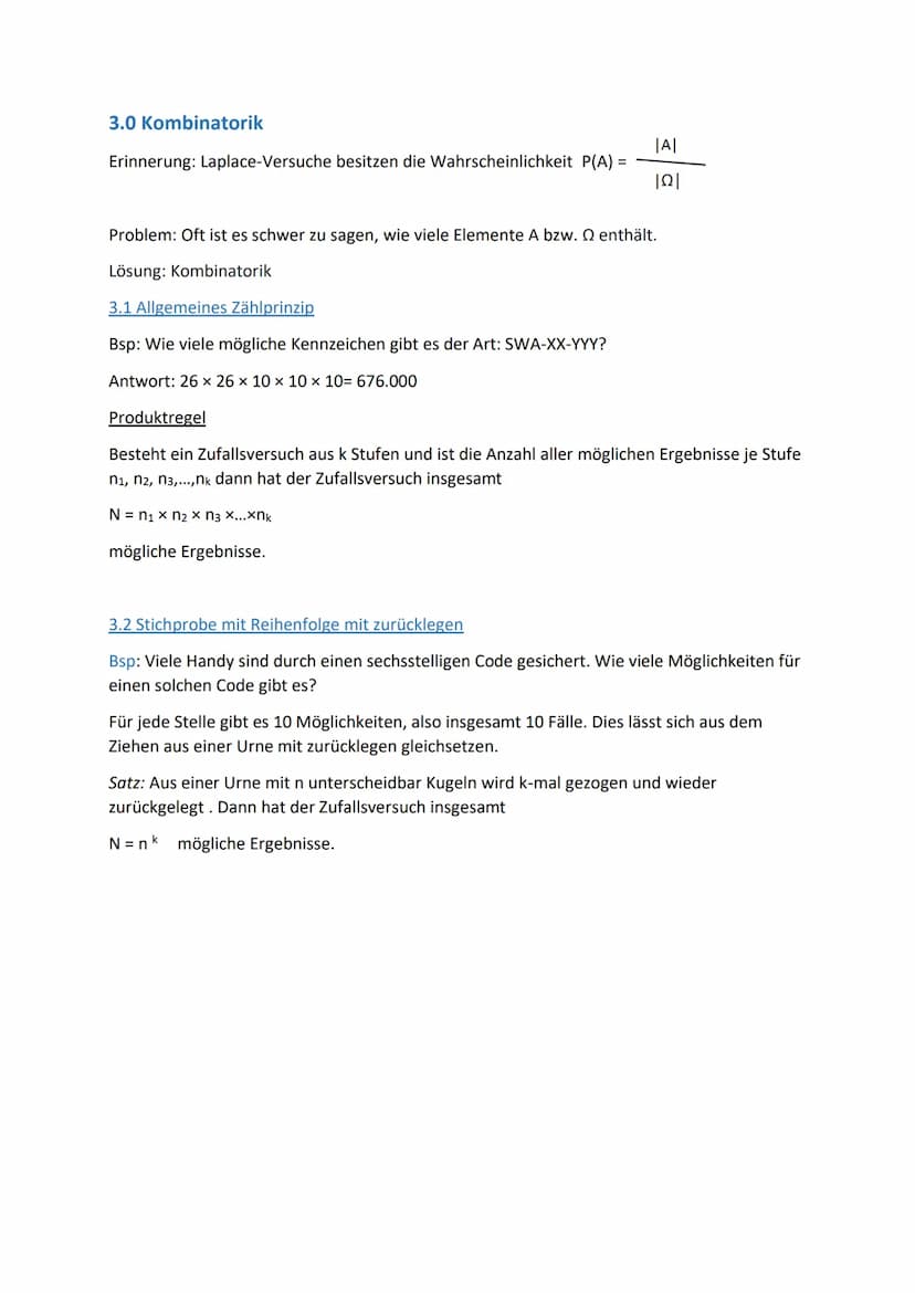 2. Grundlagen der Wahrscheinlichkeitsrechnung
2.1 Fachbegriffe
Zufallsexperiment: mehrere Ergebnisse (Ausgänge) möglich, kann unter gleichen