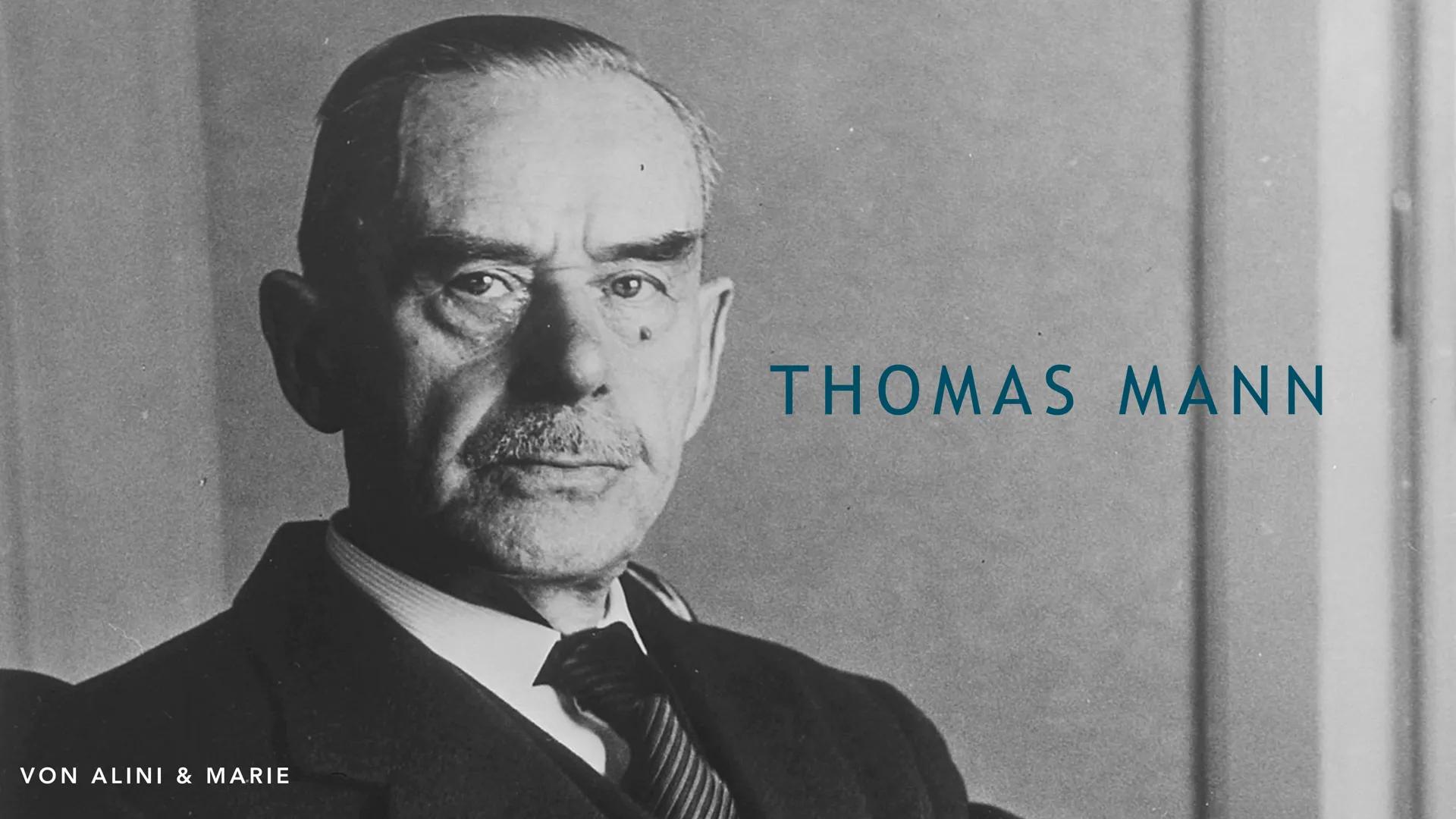 VON ALINI & MARIE
THOMAS MANN ÜBERSICHT
Biographie
Flucht/ Emigration
Die Brüder Thomas und Heinrich
Mann
• Werke von Thomas Mann
Politische