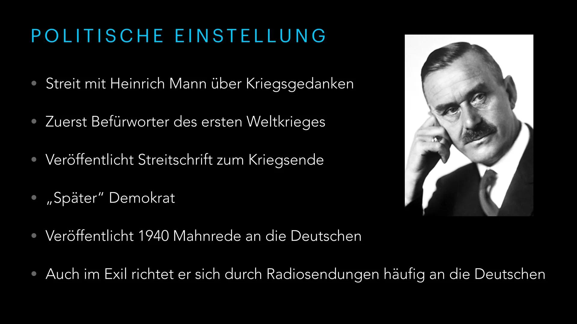VON ALINI & MARIE
THOMAS MANN ÜBERSICHT
Biographie
Flucht/ Emigration
Die Brüder Thomas und Heinrich
Mann
• Werke von Thomas Mann
Politische