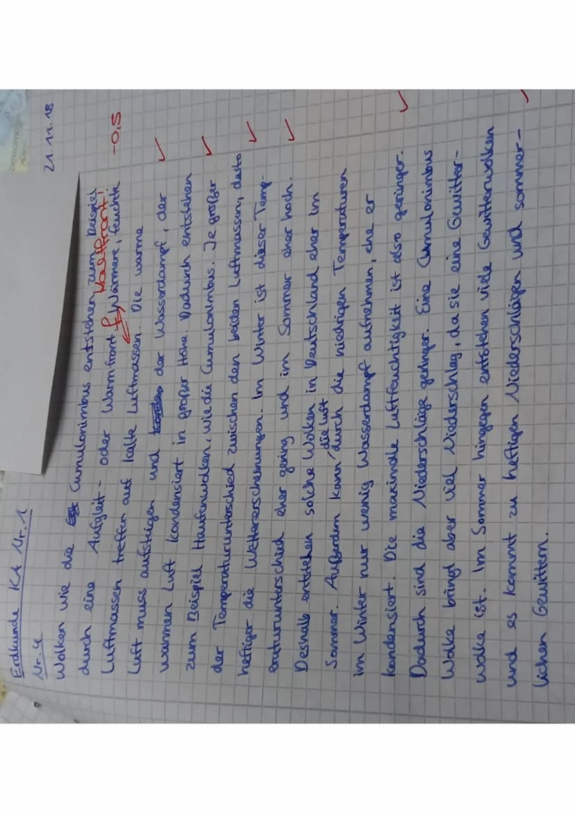 Volle Punktzahl gibt es nur bei Verwendung von Fachbegriffen!
1a. Nenne die zwei Hauptbestandteile der bodennahen Atmosphäre.
1b. Nenne zwei