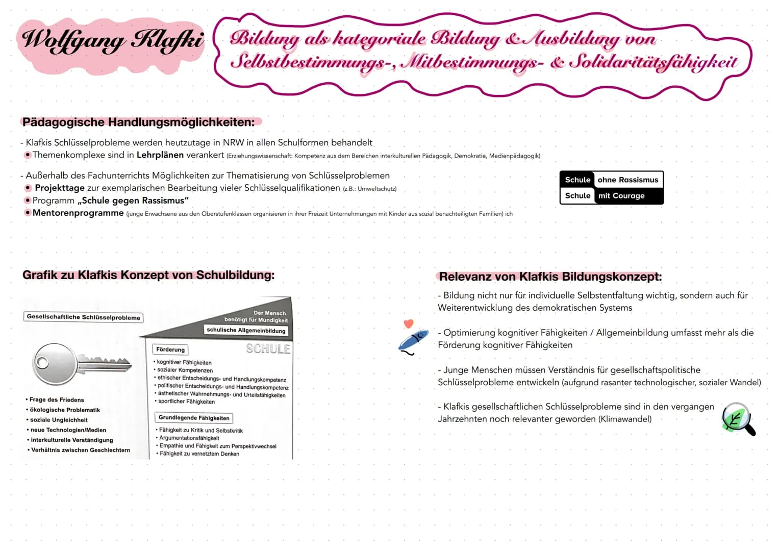 Wolfgang Klafki Bildung als kategoriale Bildung & Ausbildung von
Zur Person:
+
Bildung:
1. September 1927
24. August 2016
- Erziehungswissen