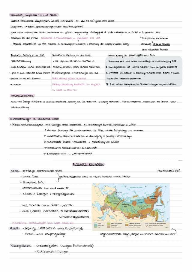 Know Lernzettel Erdkundeklausur - Russland  thumbnail