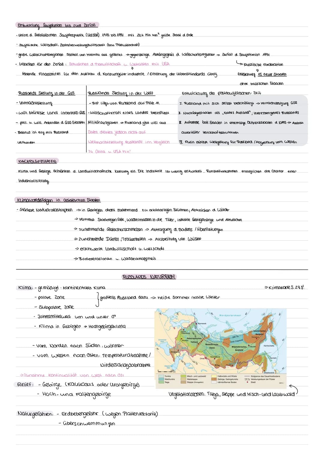 Entwicklung Sovjetunion bis zum Zerfall
-union d. Sozialistischen Sowjetrepublik (UdSSR) 1917 bis 1991 mit 22,4 Mio. km² größe Staat d. Erde