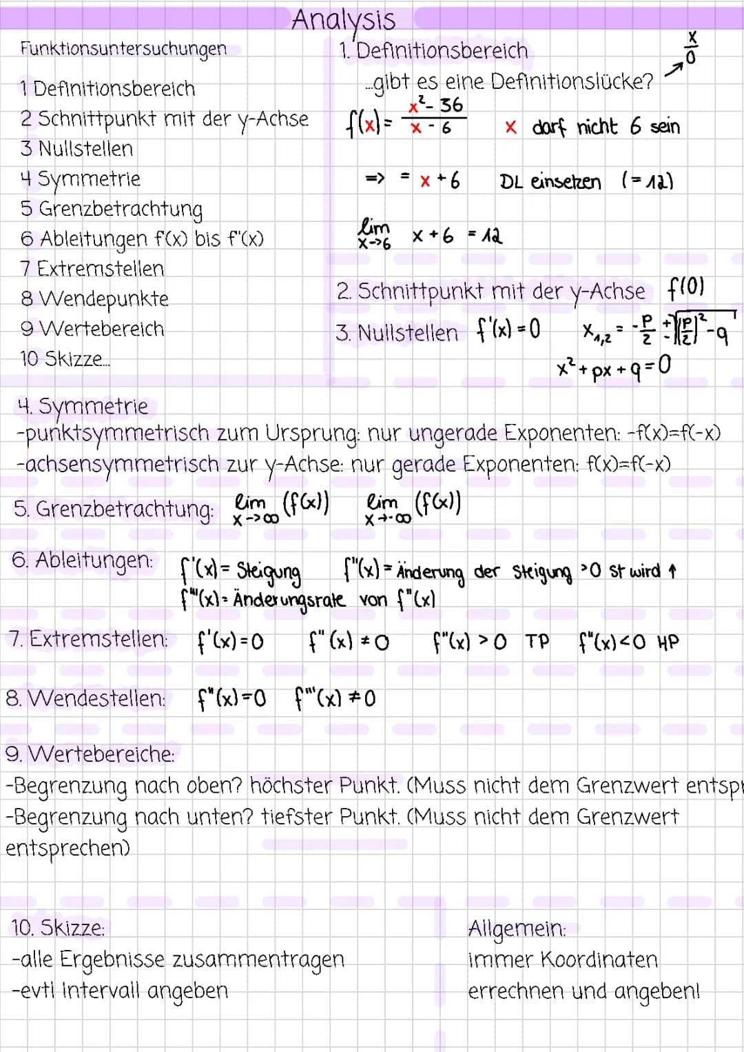 Analysis, Stochastik, analytische Geometrie