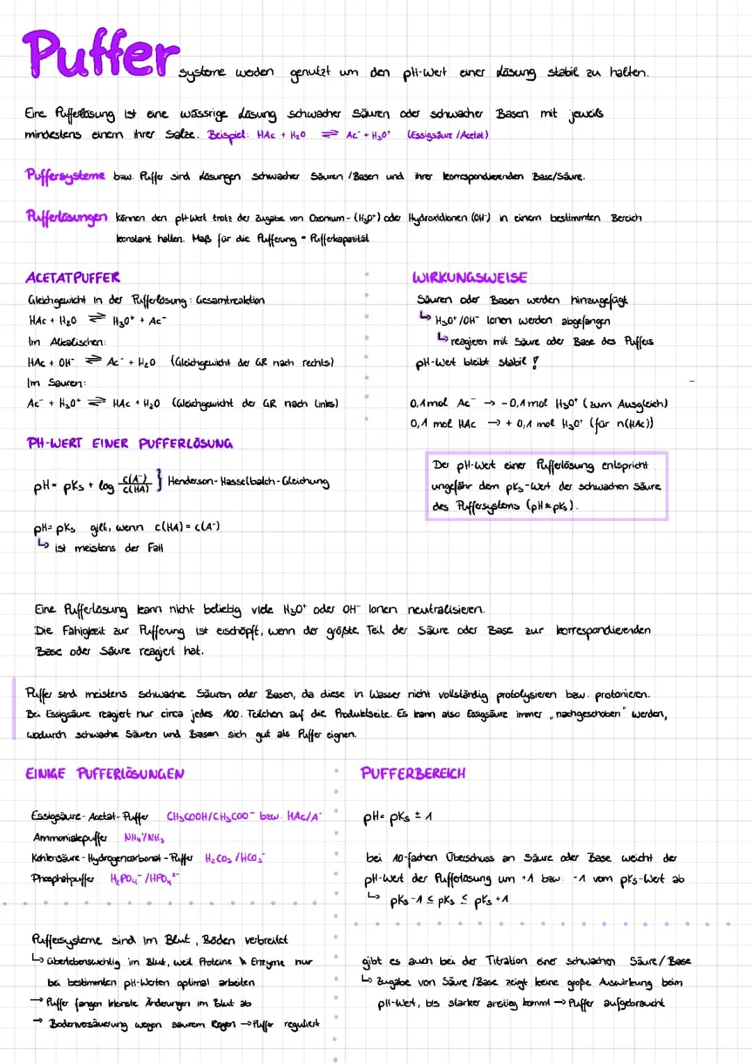 Puffer, Puffersysteme